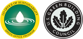 UO Office of Sustainability - Green Office Program and U.S. Green Building Council LEED Platinum Seals